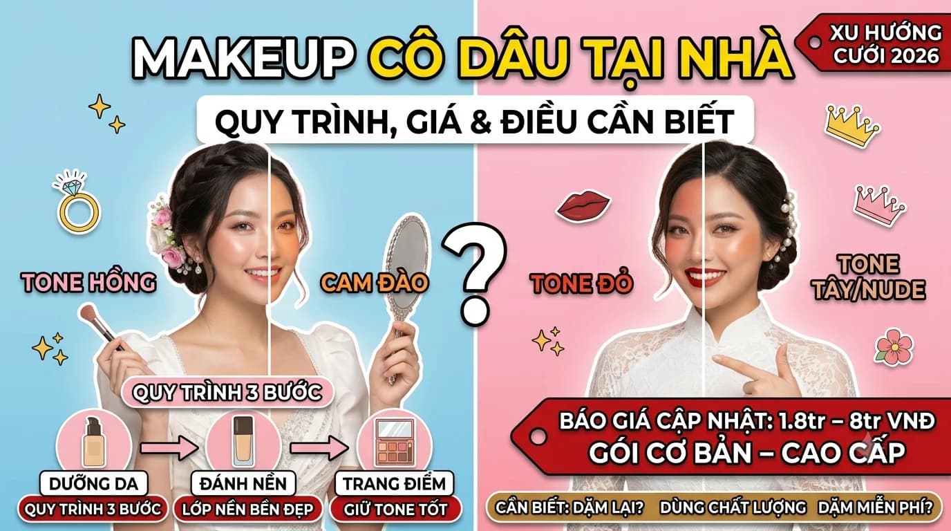 Trang điểm cô dâu tại nhà ở Hà Nội – d'Yen Makeup