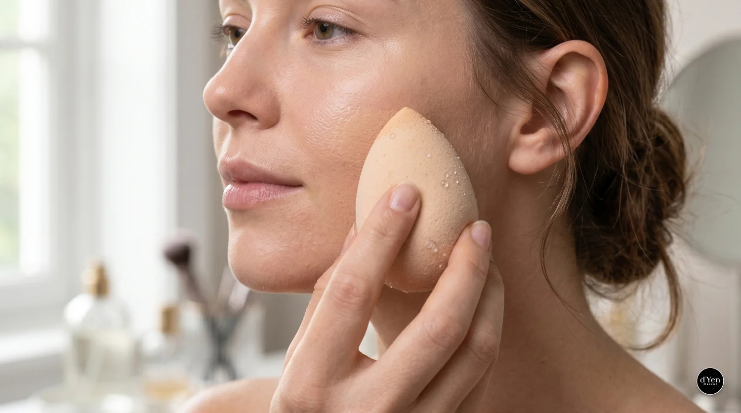 Tán kem nền mỏng từng lớp