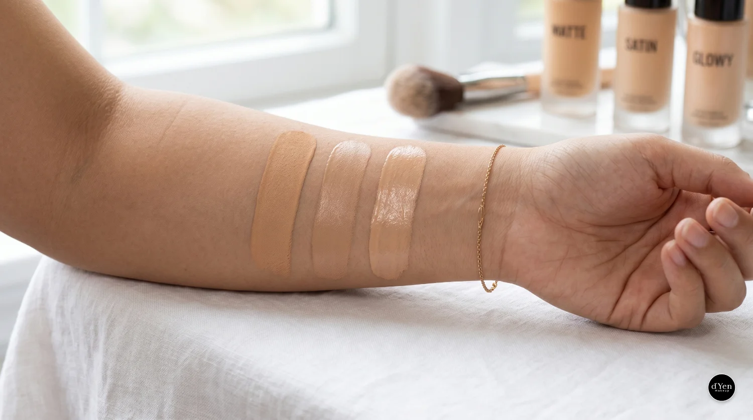 Kem nền cho từng loại da với các finish matte, satin và natural