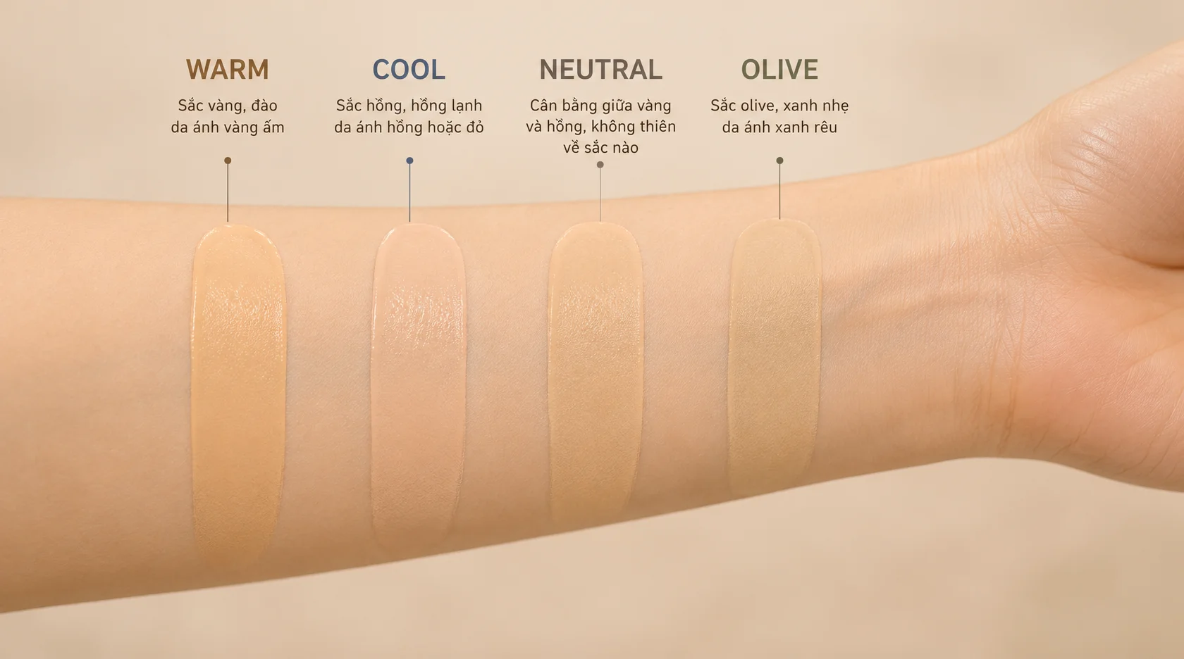 Cách chọn màu kem nền đúng undertone cho da người Việt