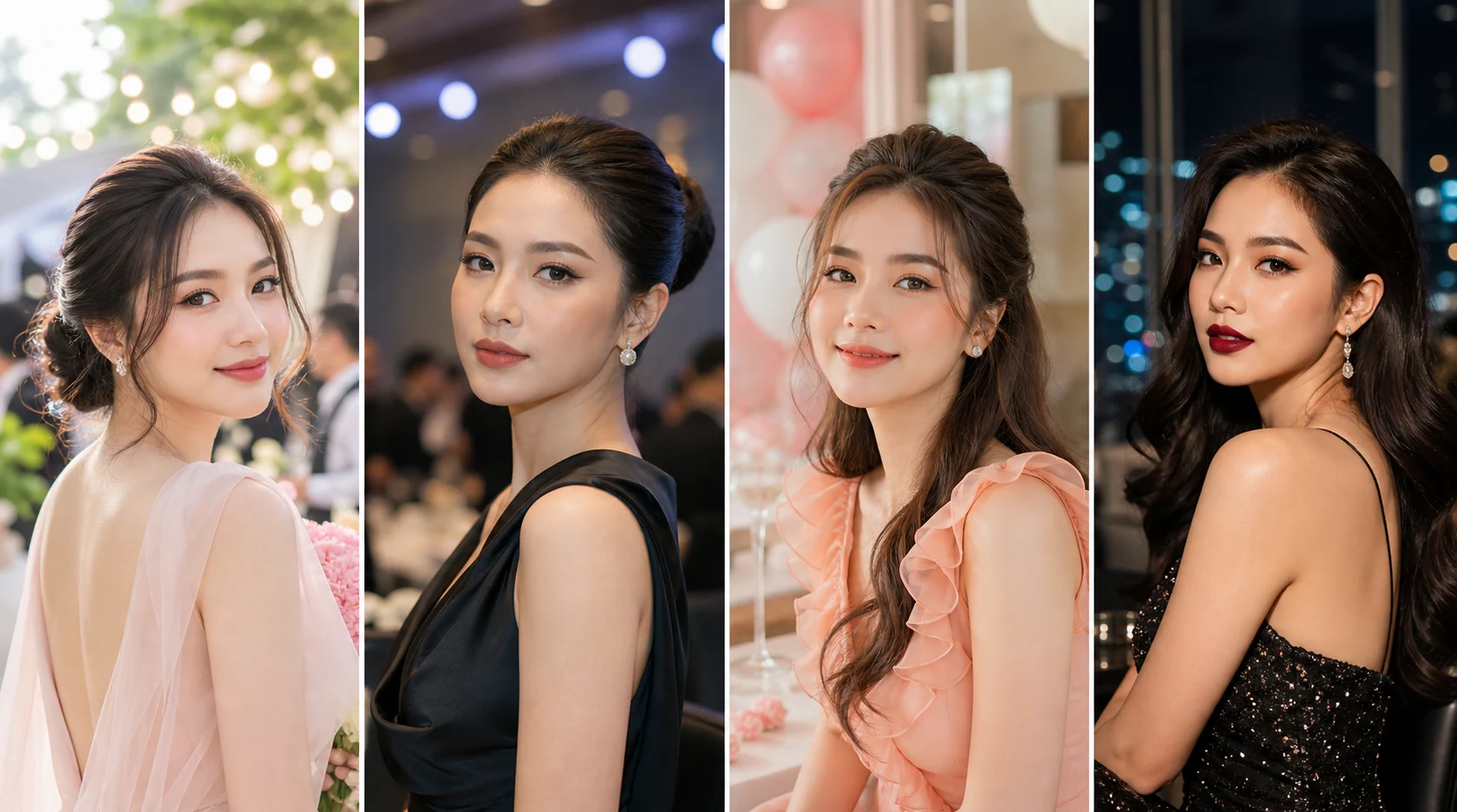 Các phong cách makeup đi tiệc từ thanh lịch ban ngày đến nổi bật buổi tối