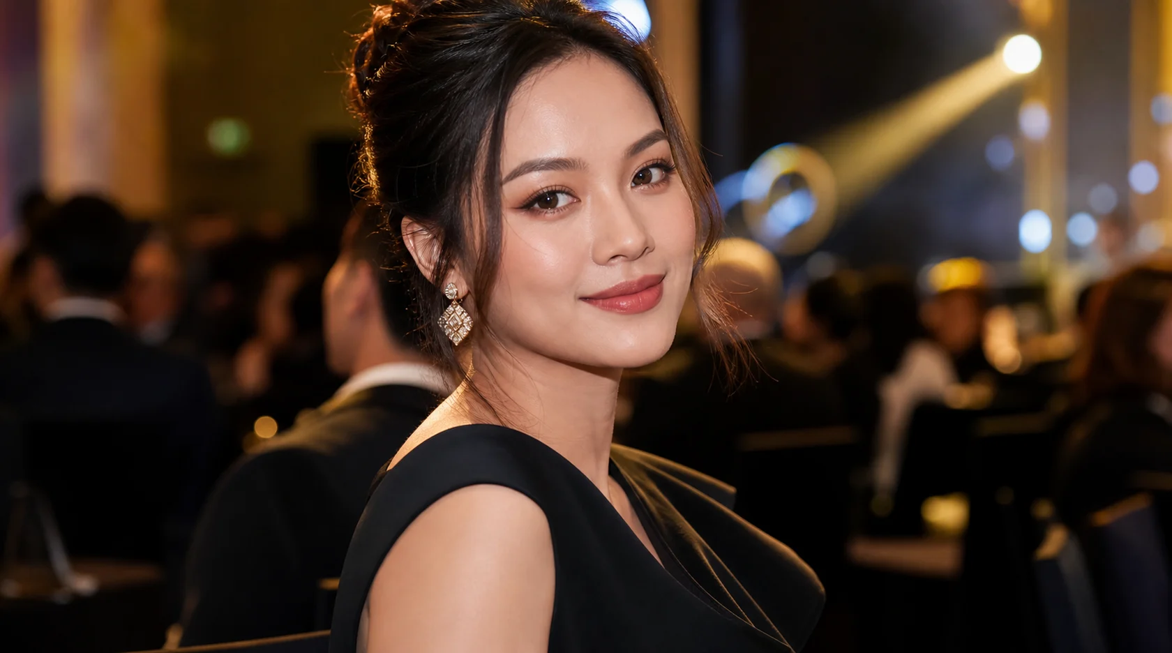 Trang điểm đi tiệc công ty tone rõ nét và sang trọng
